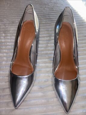 Asos Metallic Silver Pointed Toe Pumps